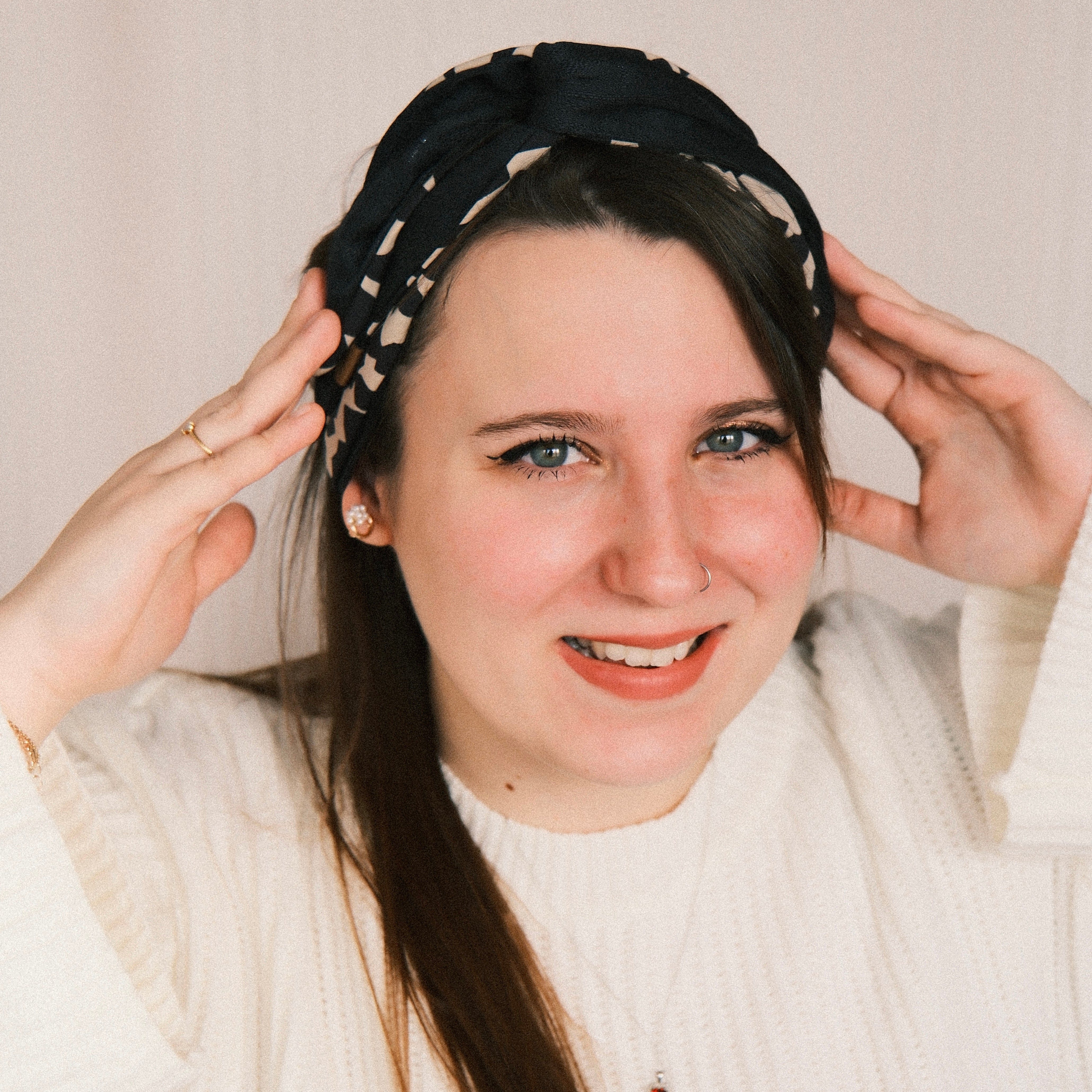 Drahthaarband 2 Seiten - Abstrakt Schwarz