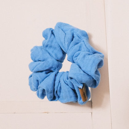 Scrunchie - Musselin Blau