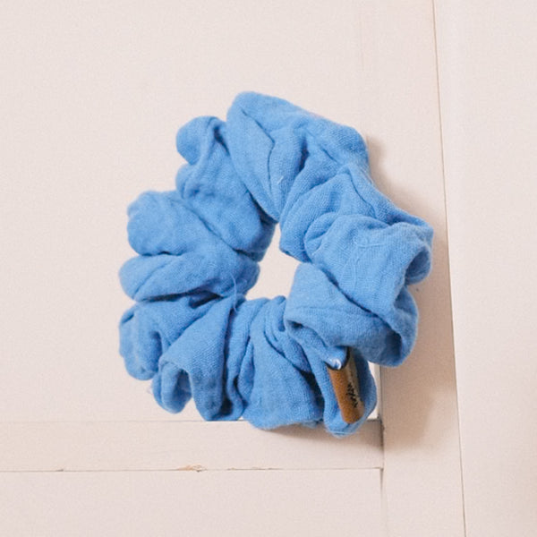 Scrunchie - Musselin Blau