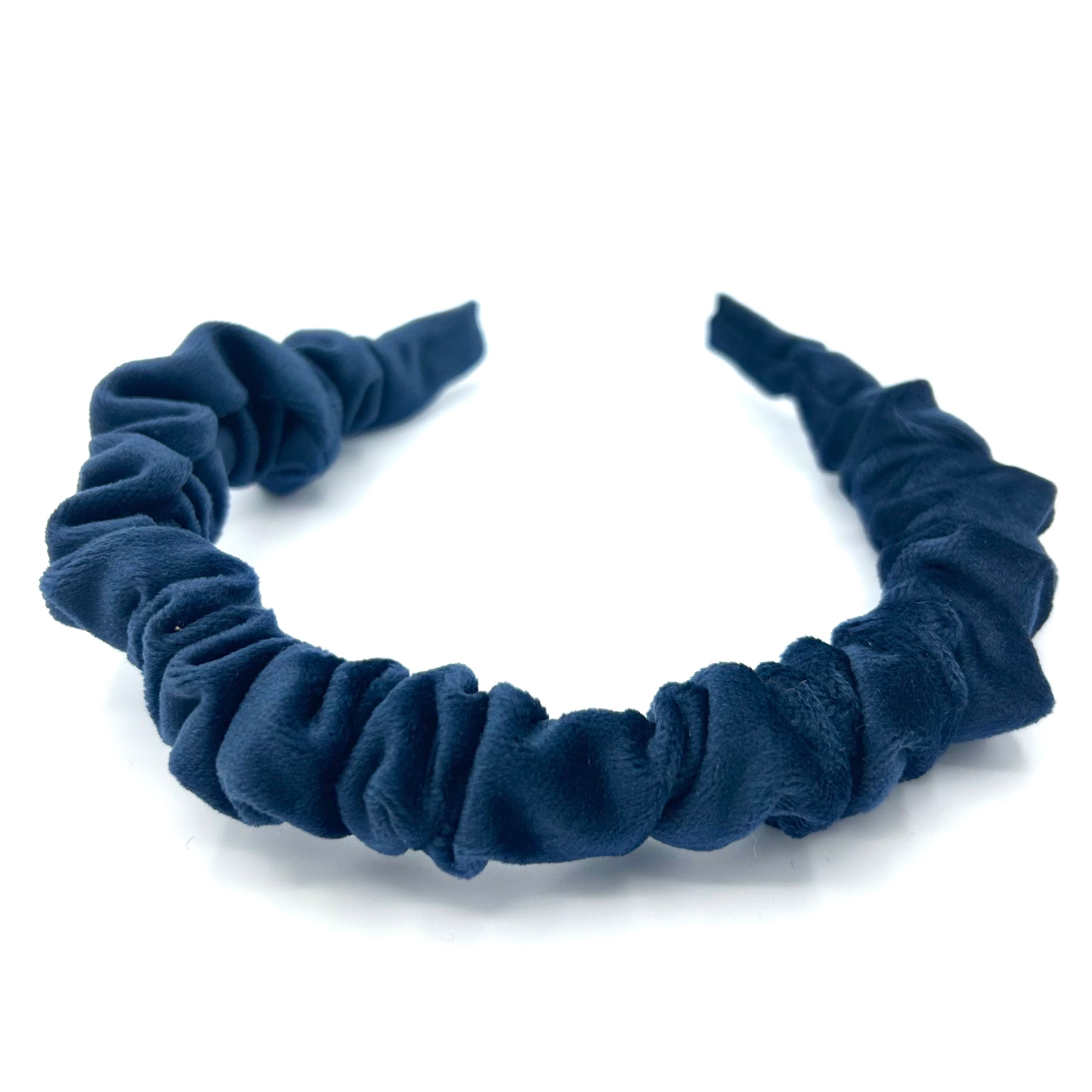 Hilde - Dunkelblau Haarreif gerafft