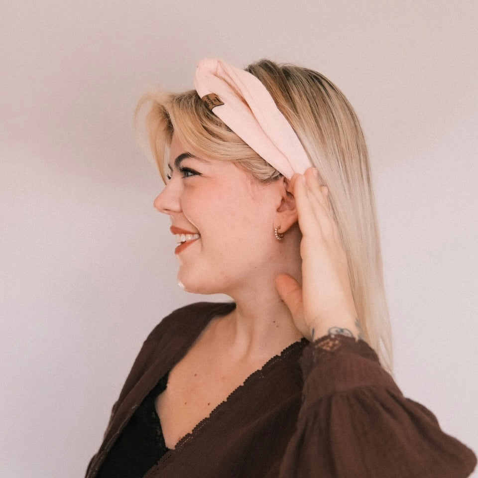 Drahthaarband - Musselin Hellrosa