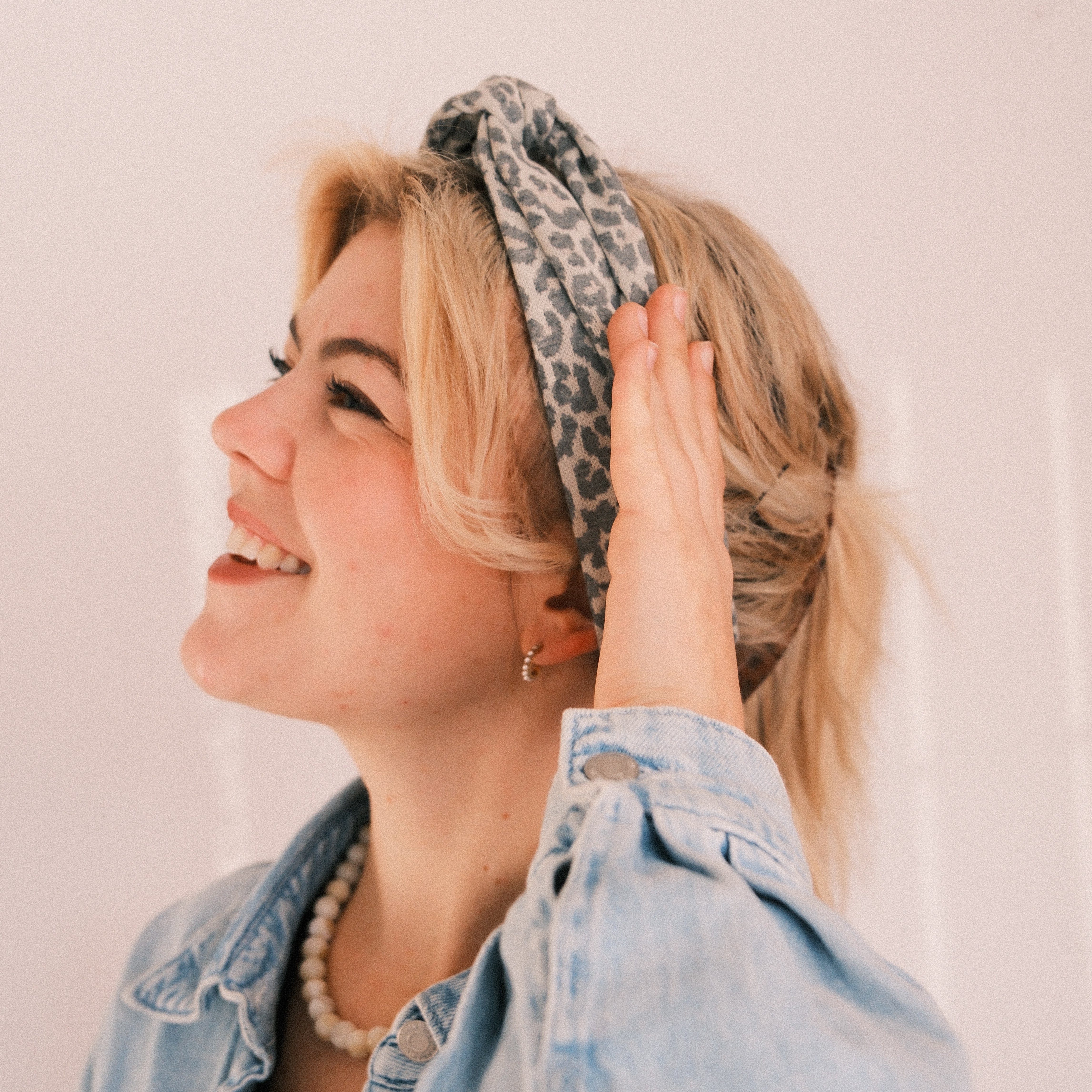 Drahthaarband schmal - Strick Leo Grau