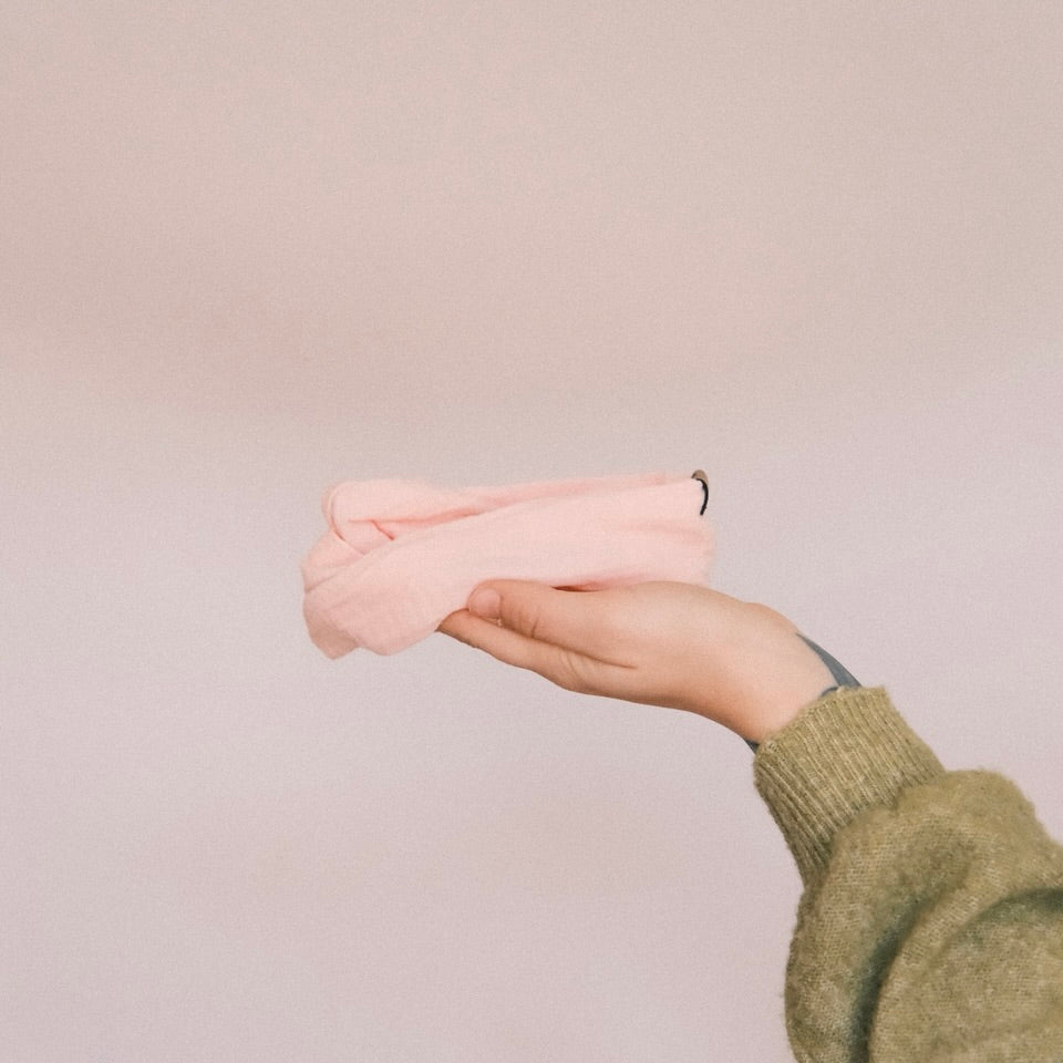 Drahthaarband - Musselin Hellrosa