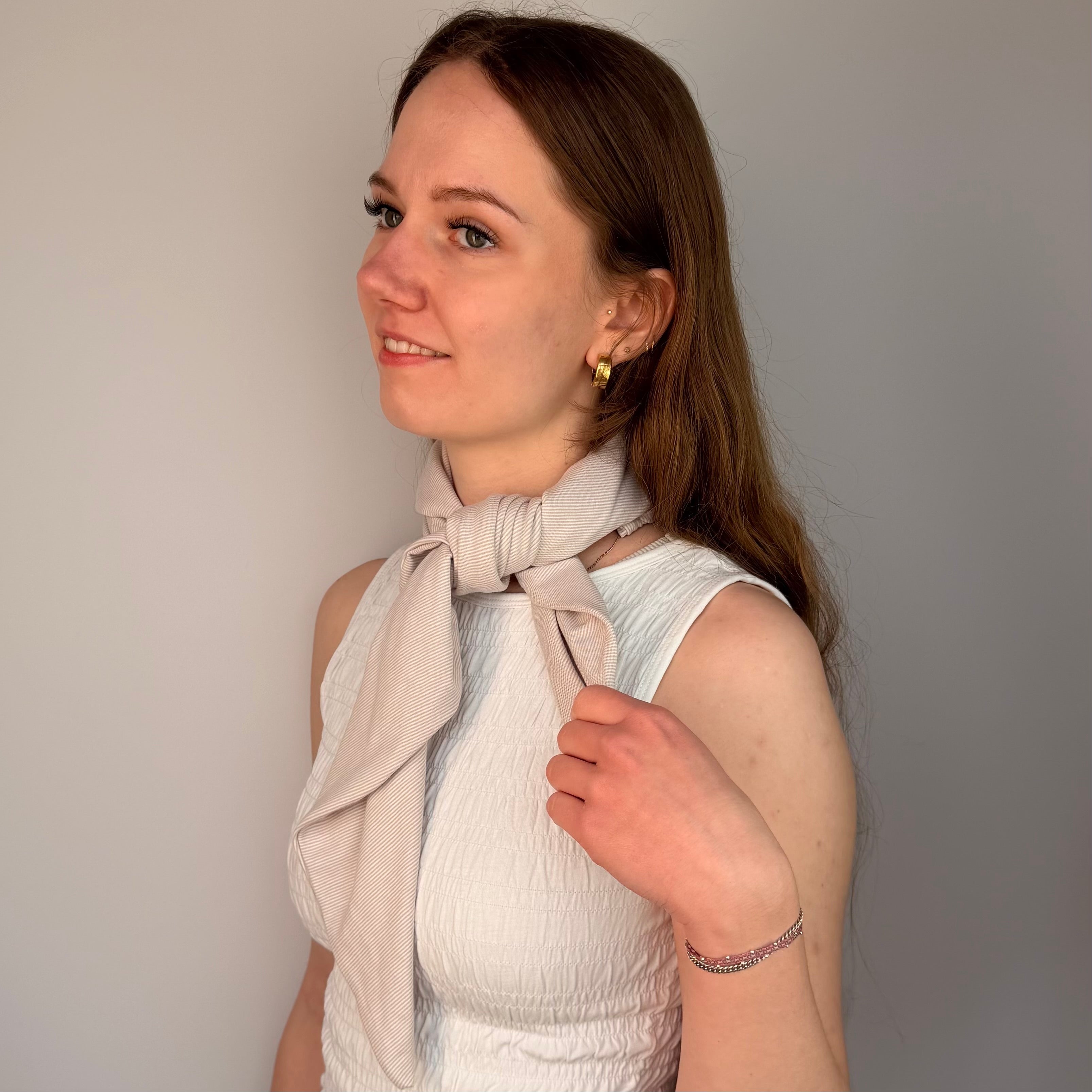 Bandana - gestreift Beige