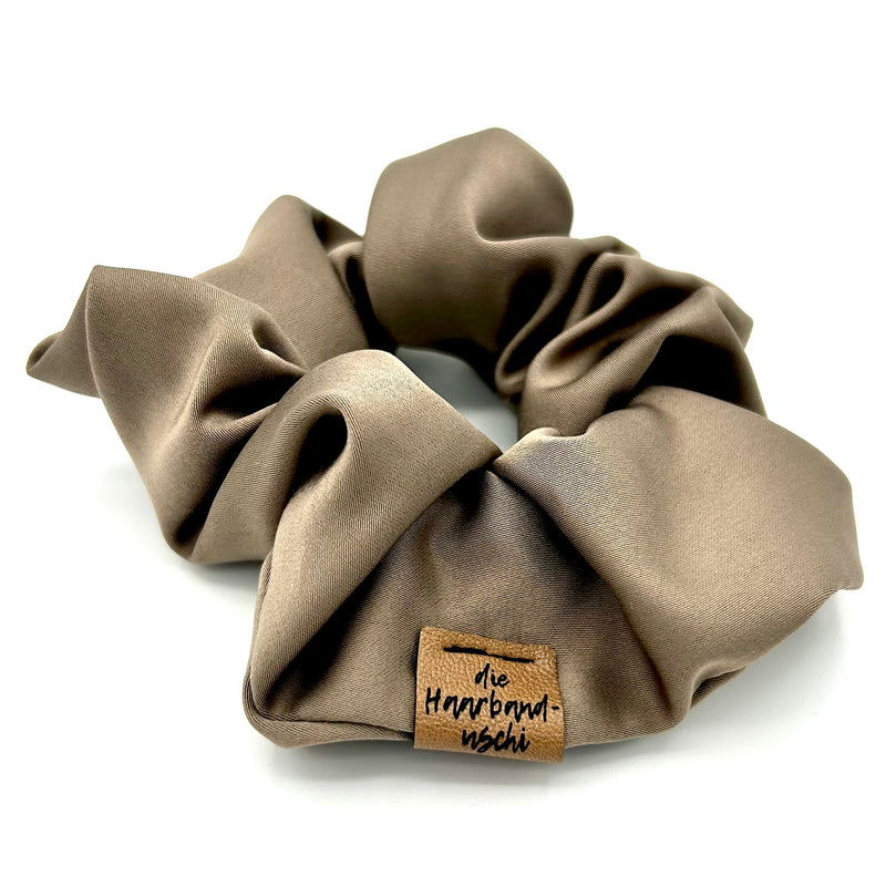 Scrunchie Satin Braun