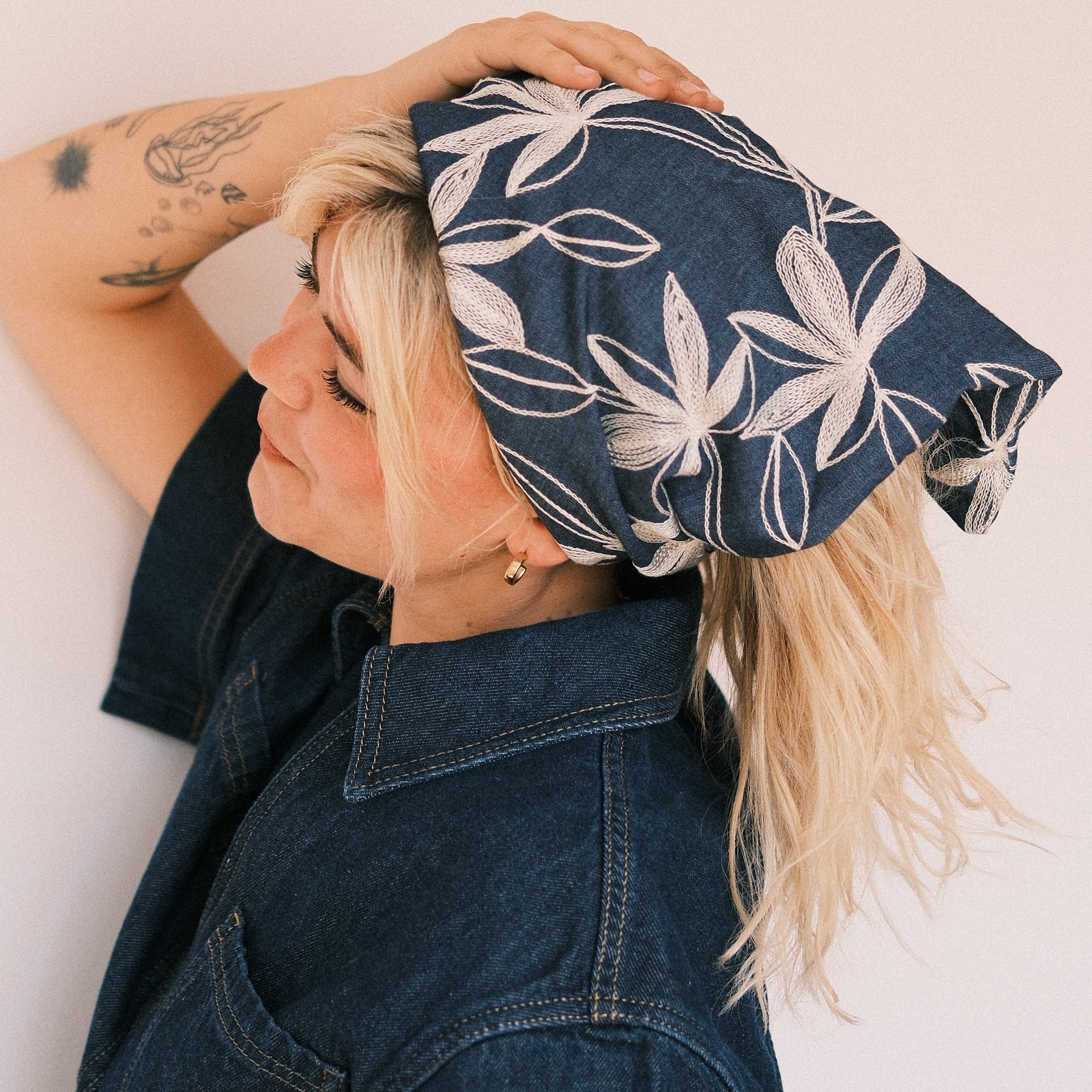 Bandana - Jeans Boho Weiß