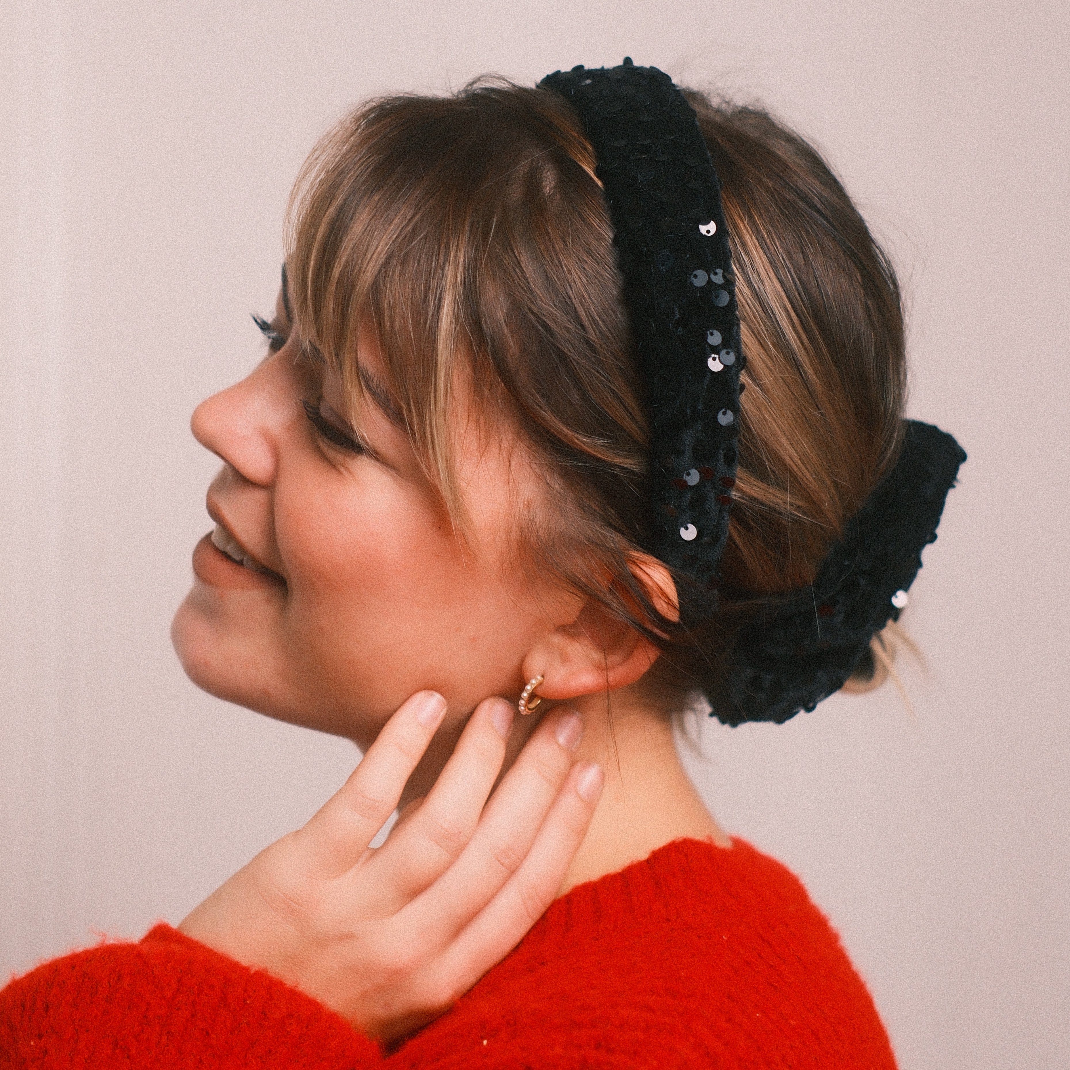 Anne Pailletten Schwarz Onyx