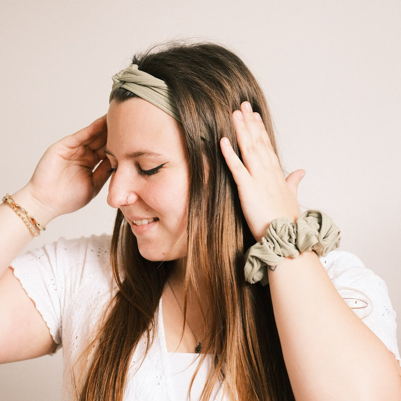 Basic Haarband - Sporty Rib Salbei