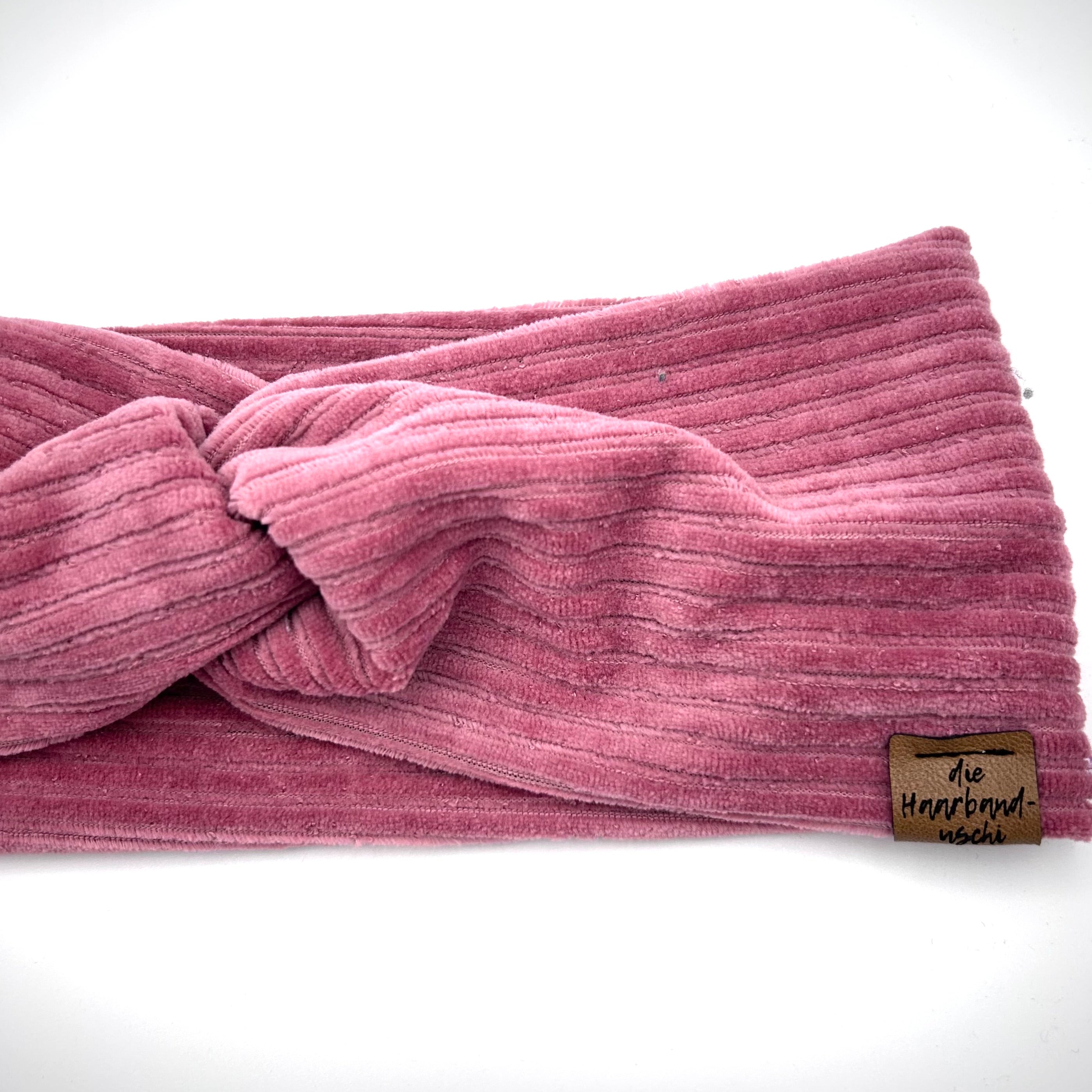 Basic Haarband - Cord Hellpink