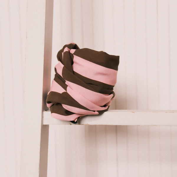 Drahthaarband breit - Candy Lines Olive