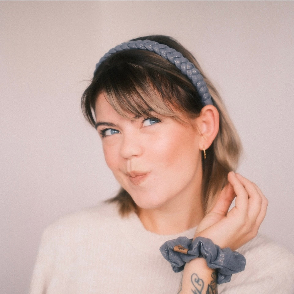 Leni - Glitzer Blaugrau