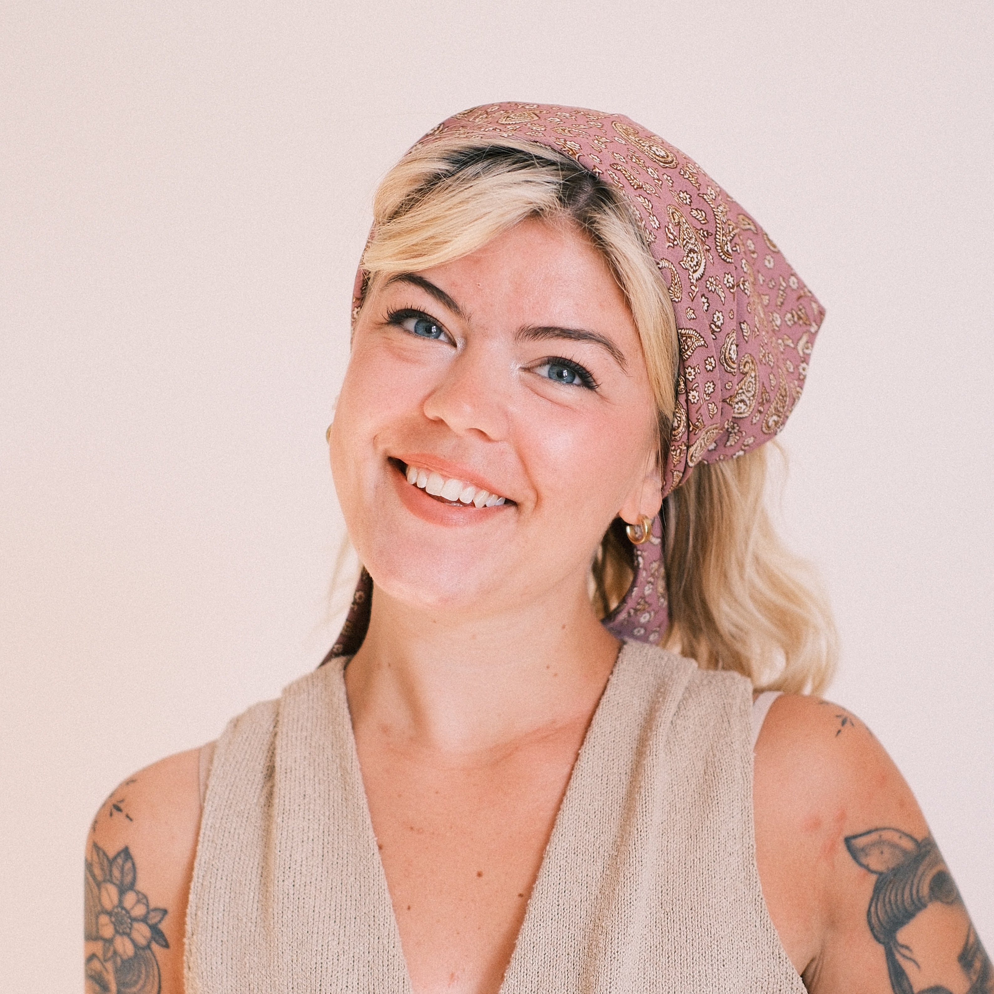 Bandana - Vintage Paisley Mauve