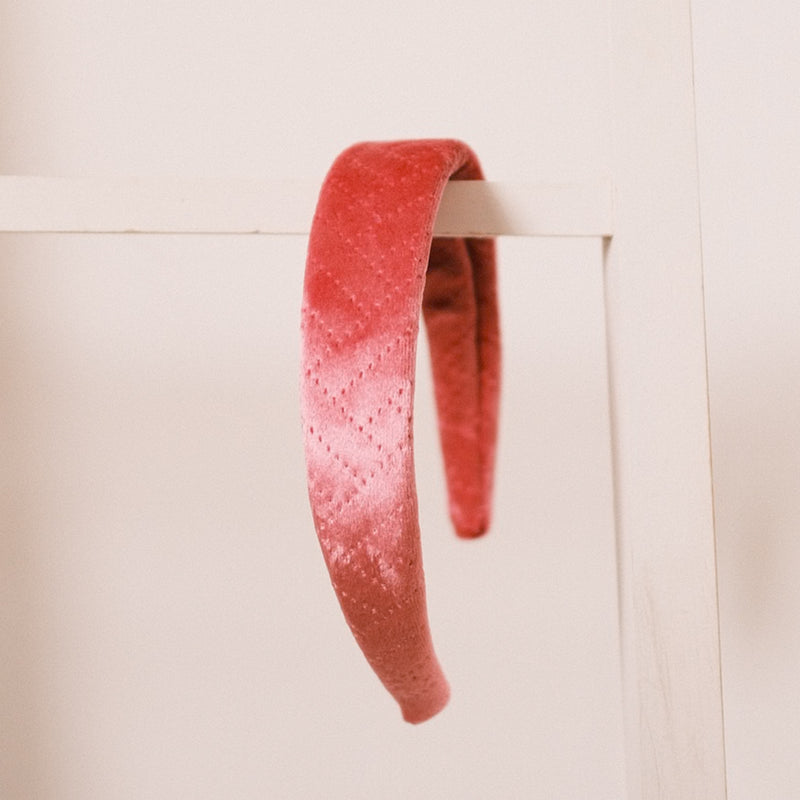 Anne - Samt Struktur Pink