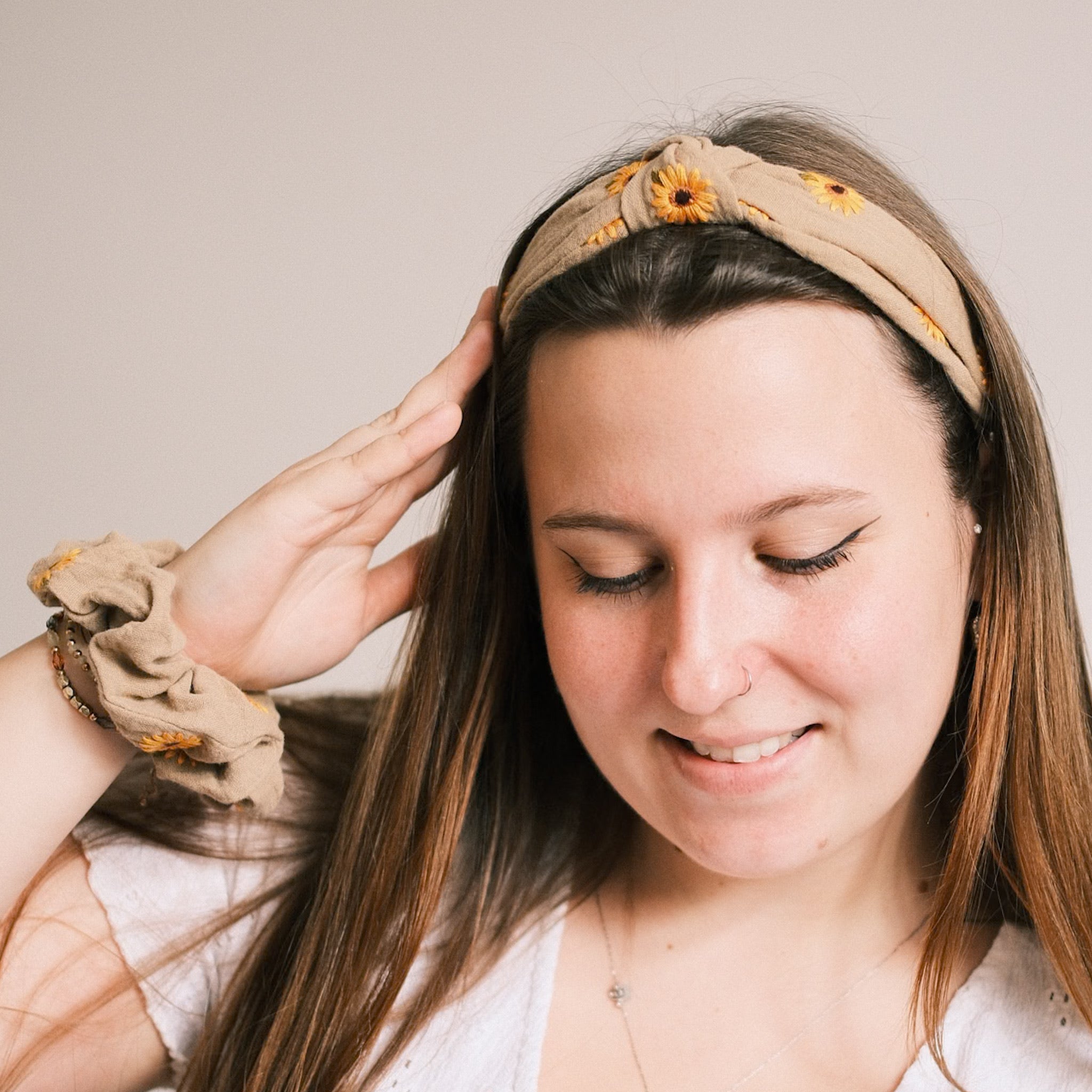 Scrunchie - Sonnenblume Sand