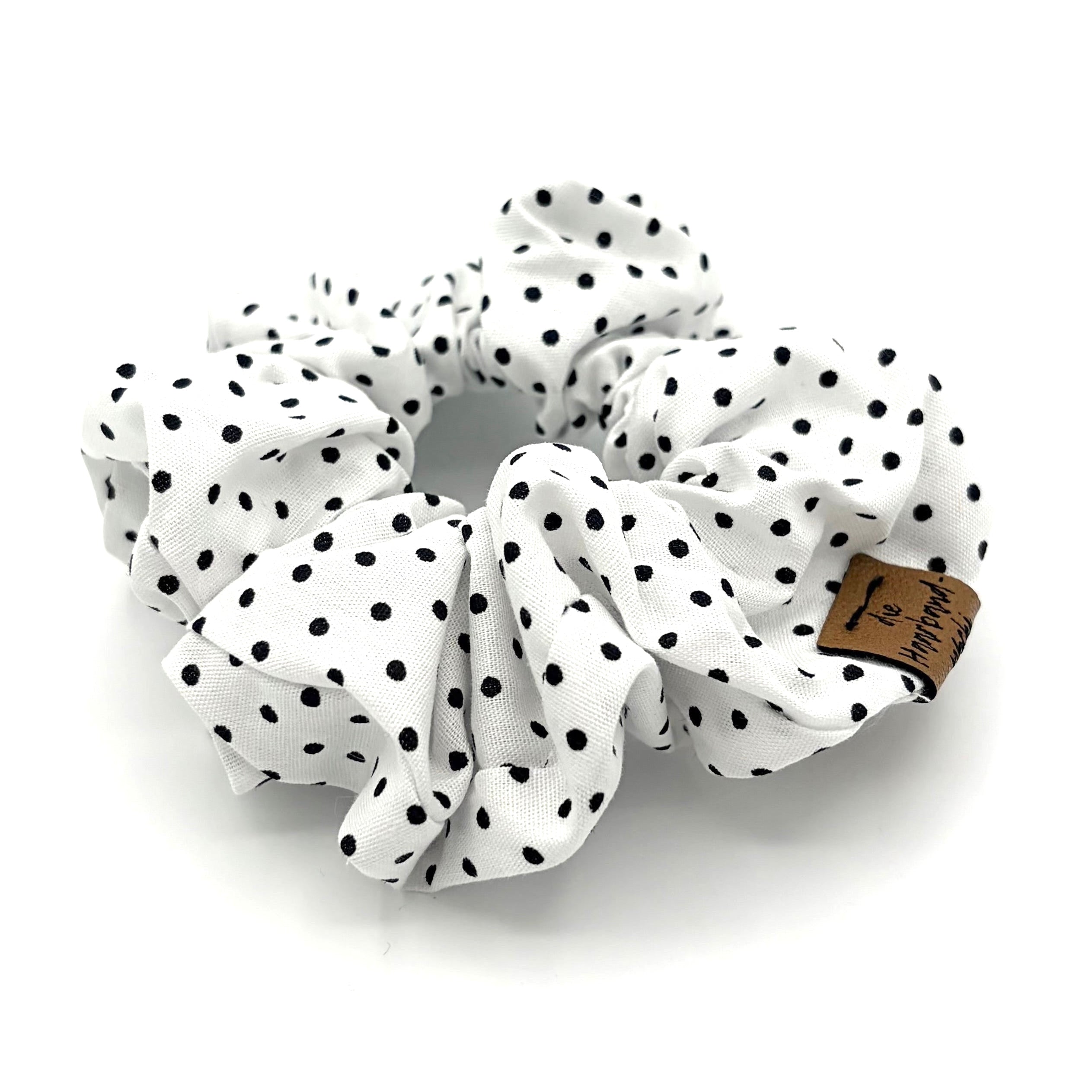 Scrunchie - Polka Dots Mini Weiß
