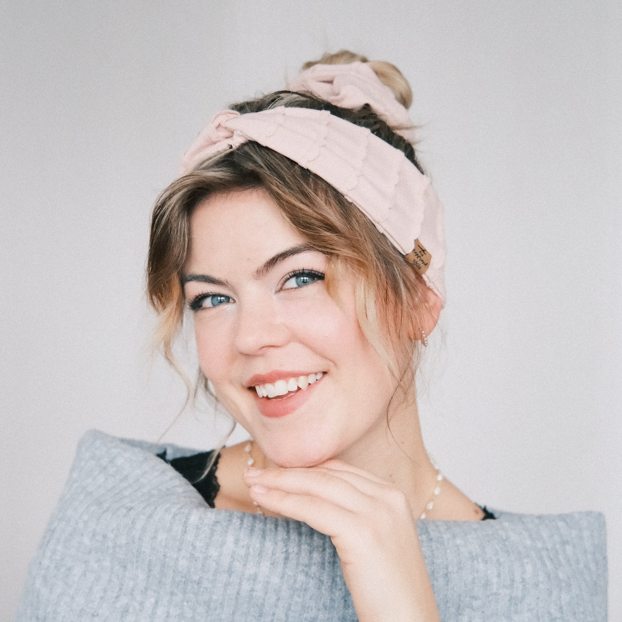 Basic Haarband - Feinrüsche Rosa