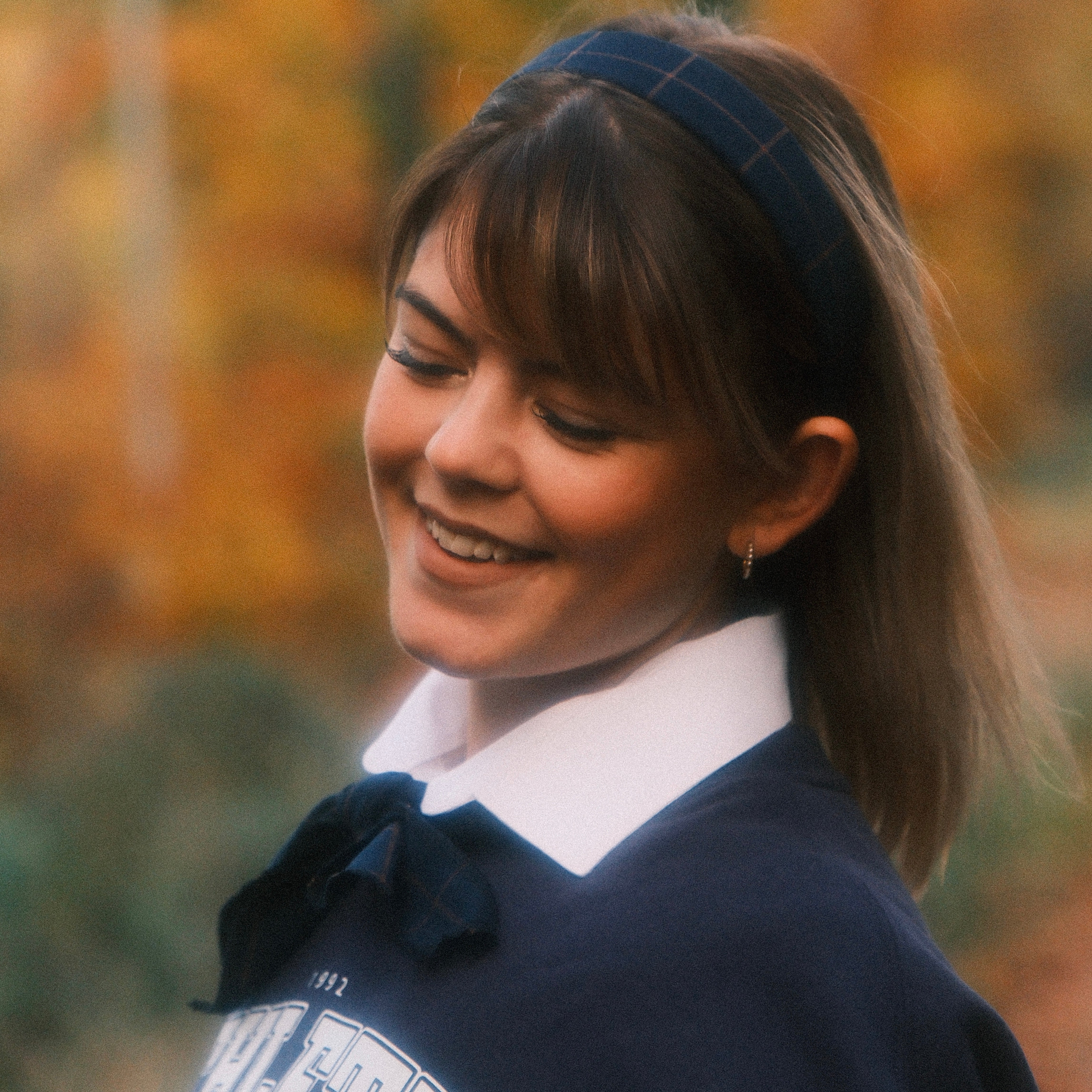 Mikro Schal - XOXO Blau/Braun