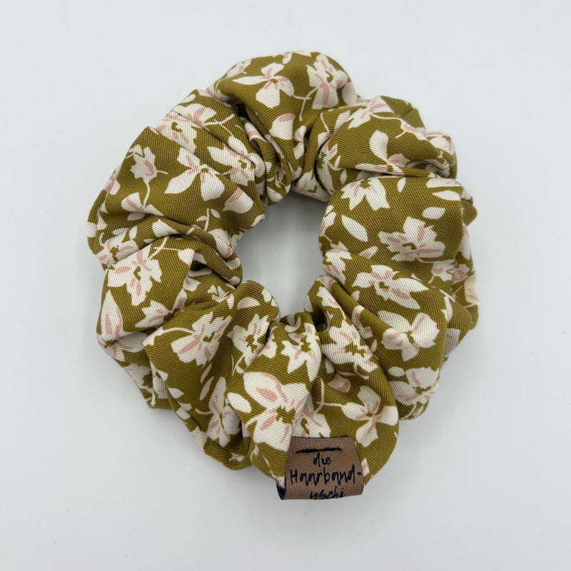 Scrunchie - Olive Blossom