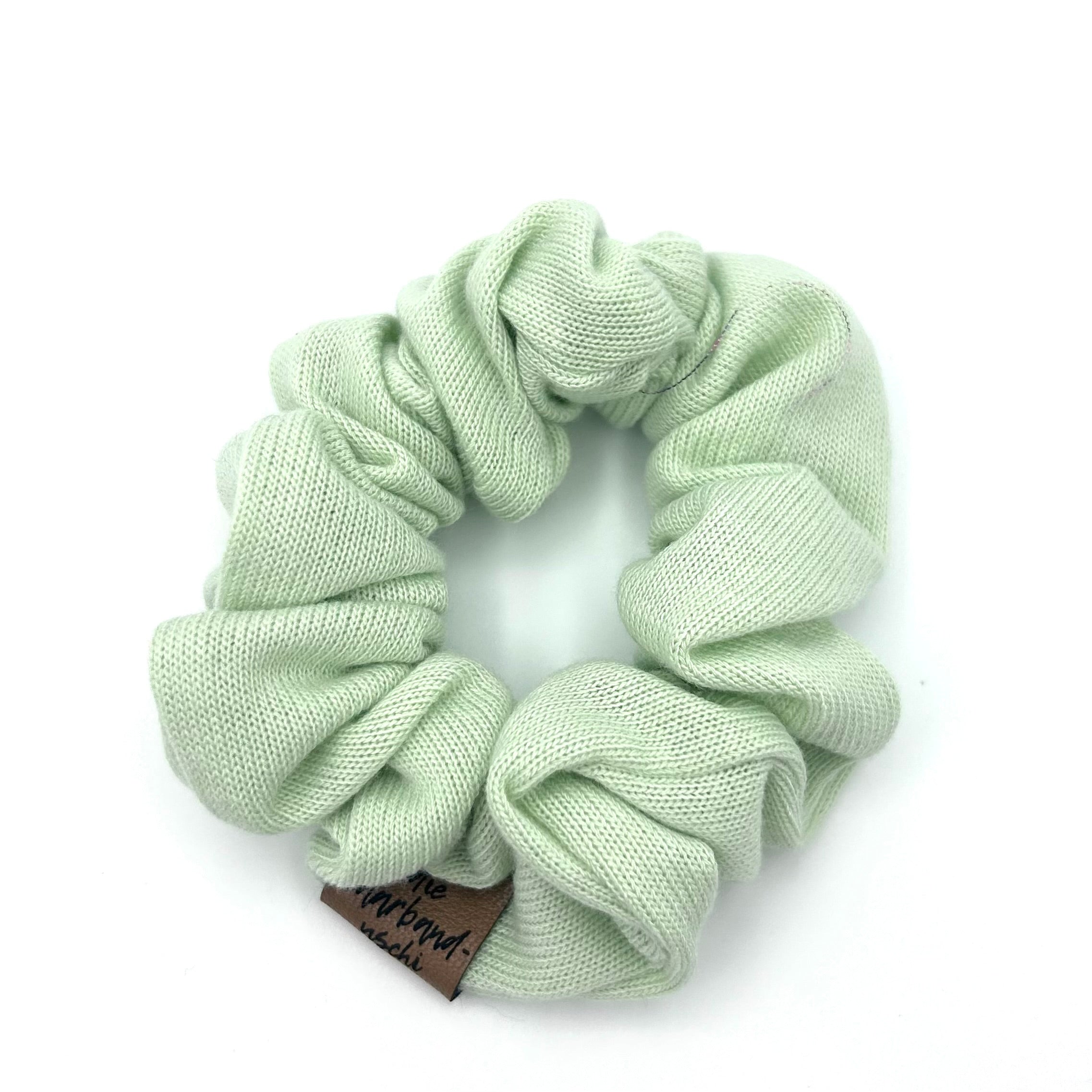 Scrunchie - Feinstrick Hellgrün