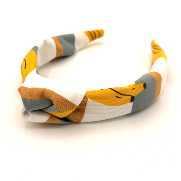 Kinder Haarreif Knoten - Banana Streifen