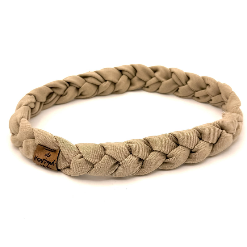 Haarband Geflochten – Beige