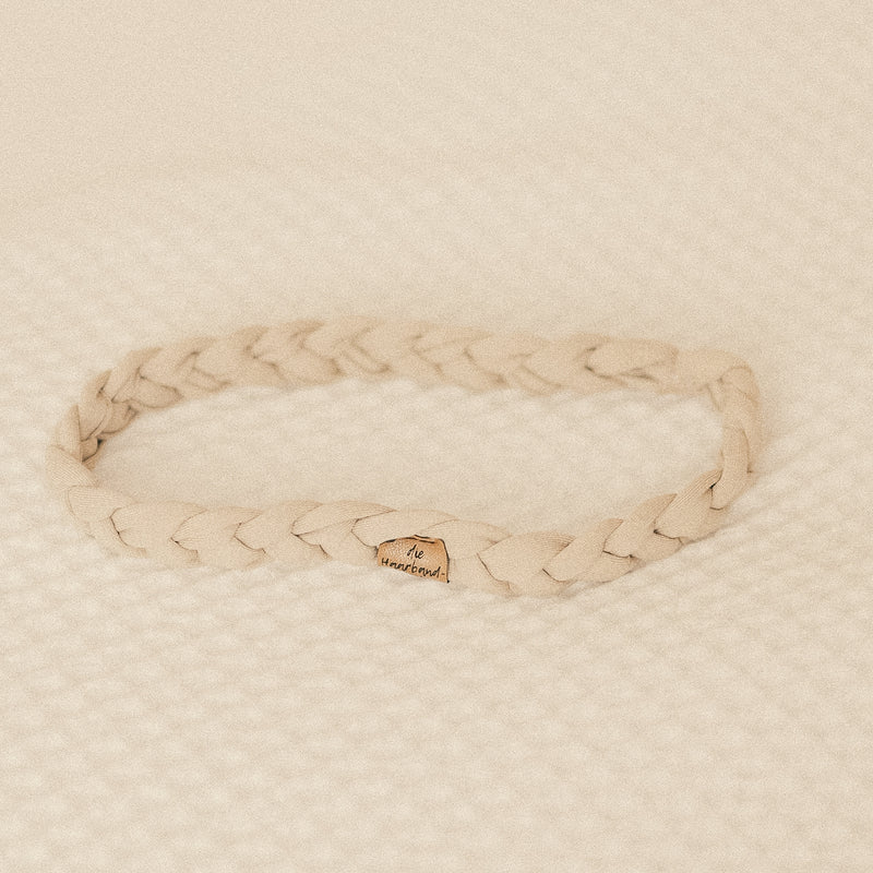 Haarband Geflochten – Beige
