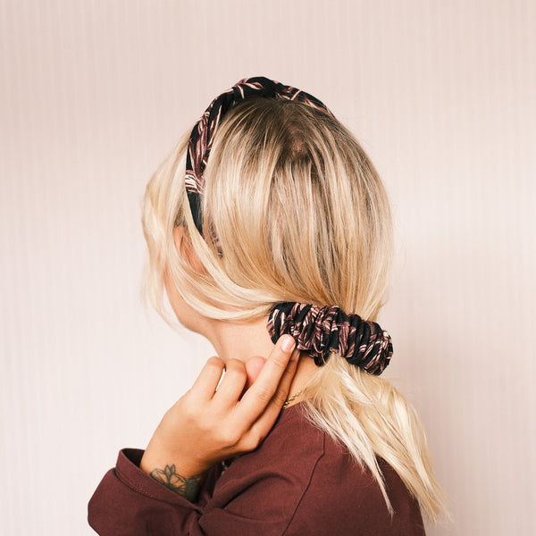HandyScrunchie - Blattzauber Bordeaux