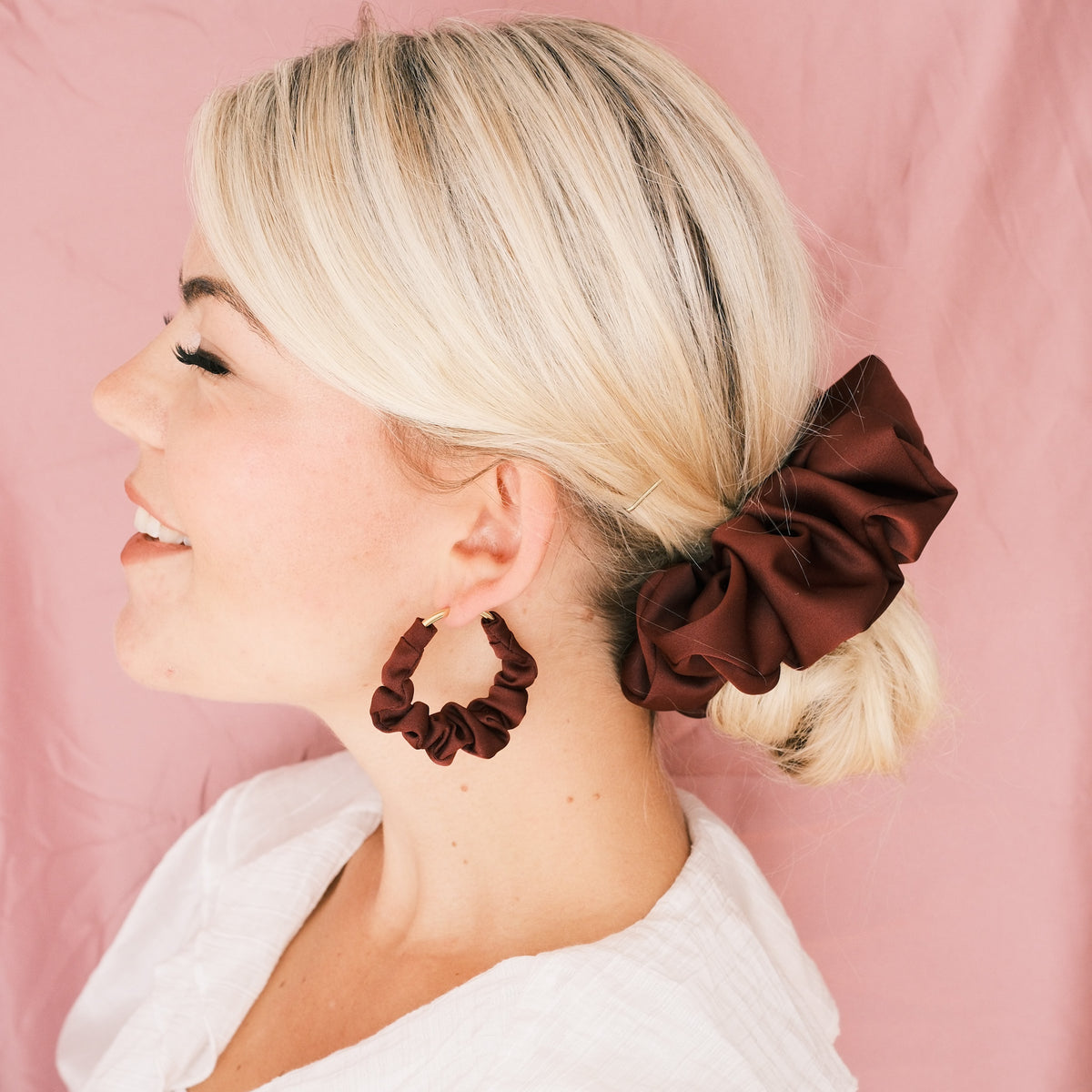 Big Scrunchie - Satin Bordeaux