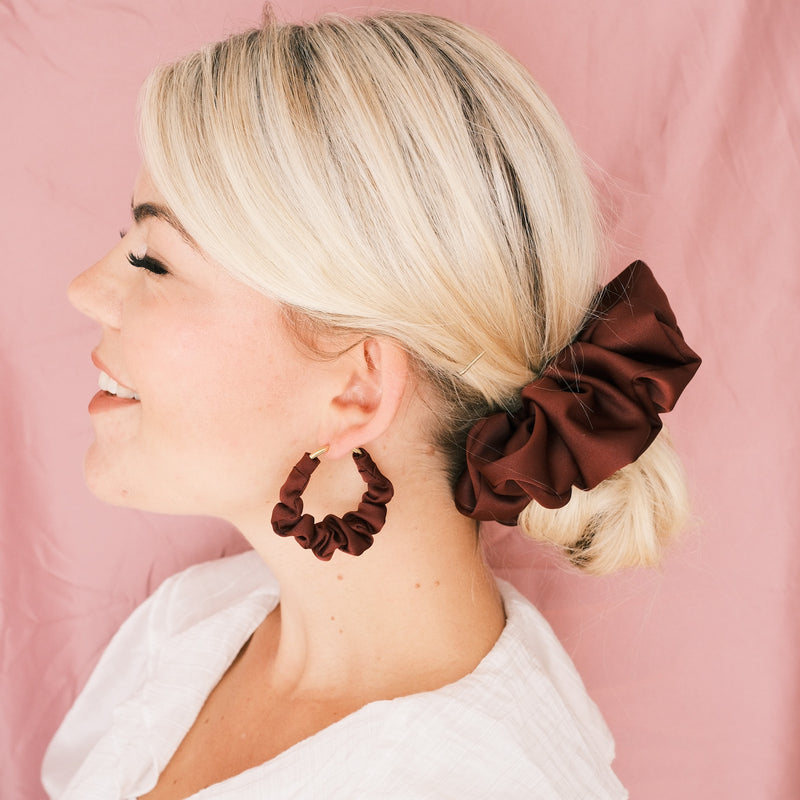 Big Scrunchie - Satin Bordeaux