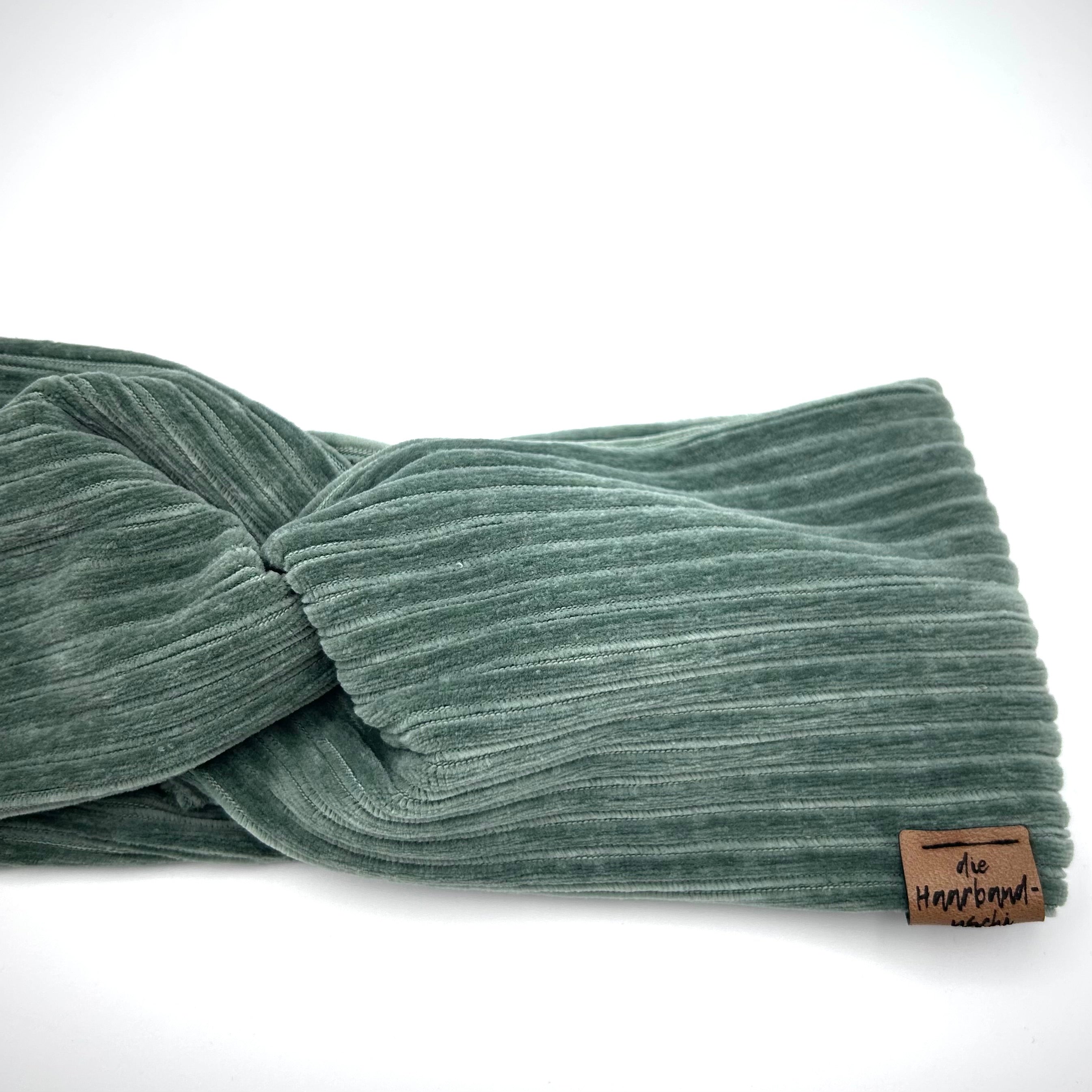 Basic Haarband - Cord  Petrol