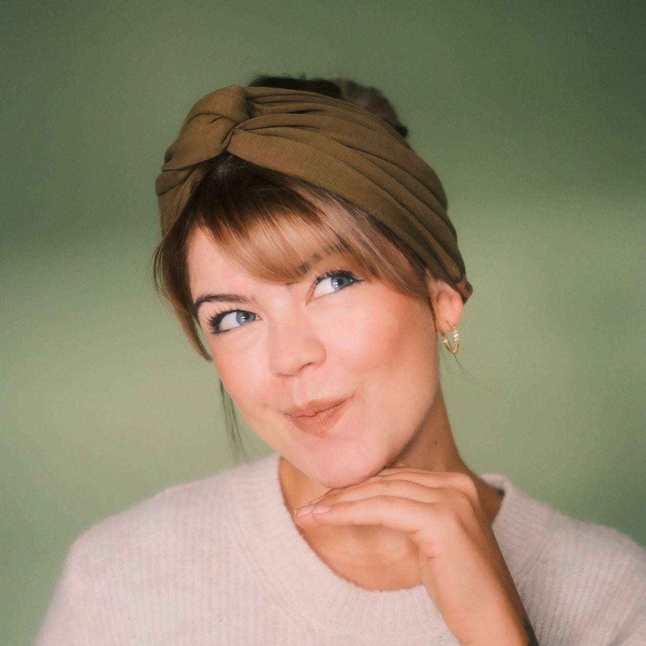 Drahthaarband breit - Khaki