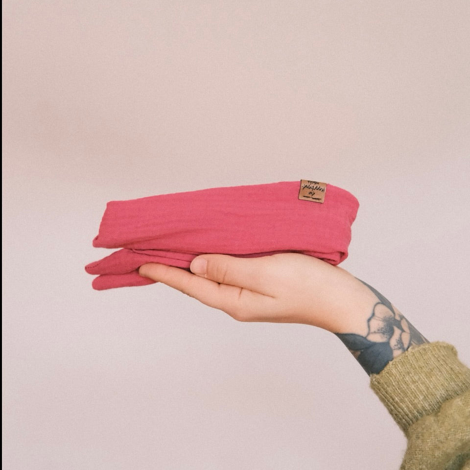 Drahthaarband - Musselin Himbeere