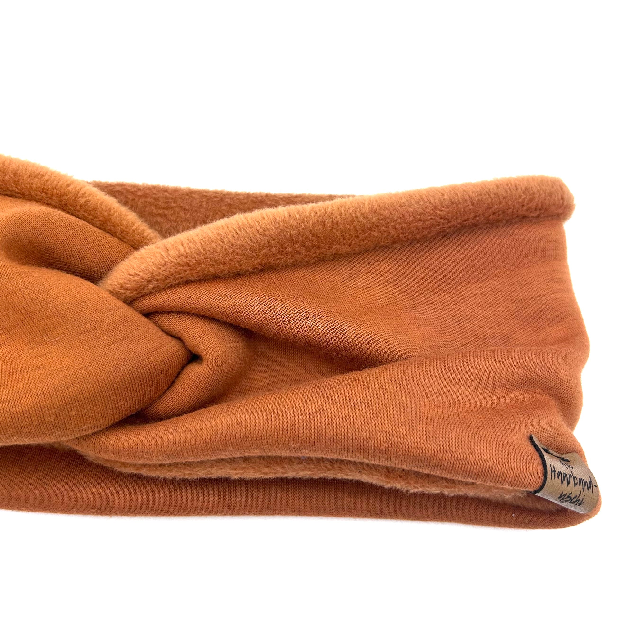 Stirnband Basic gefüttert Rost