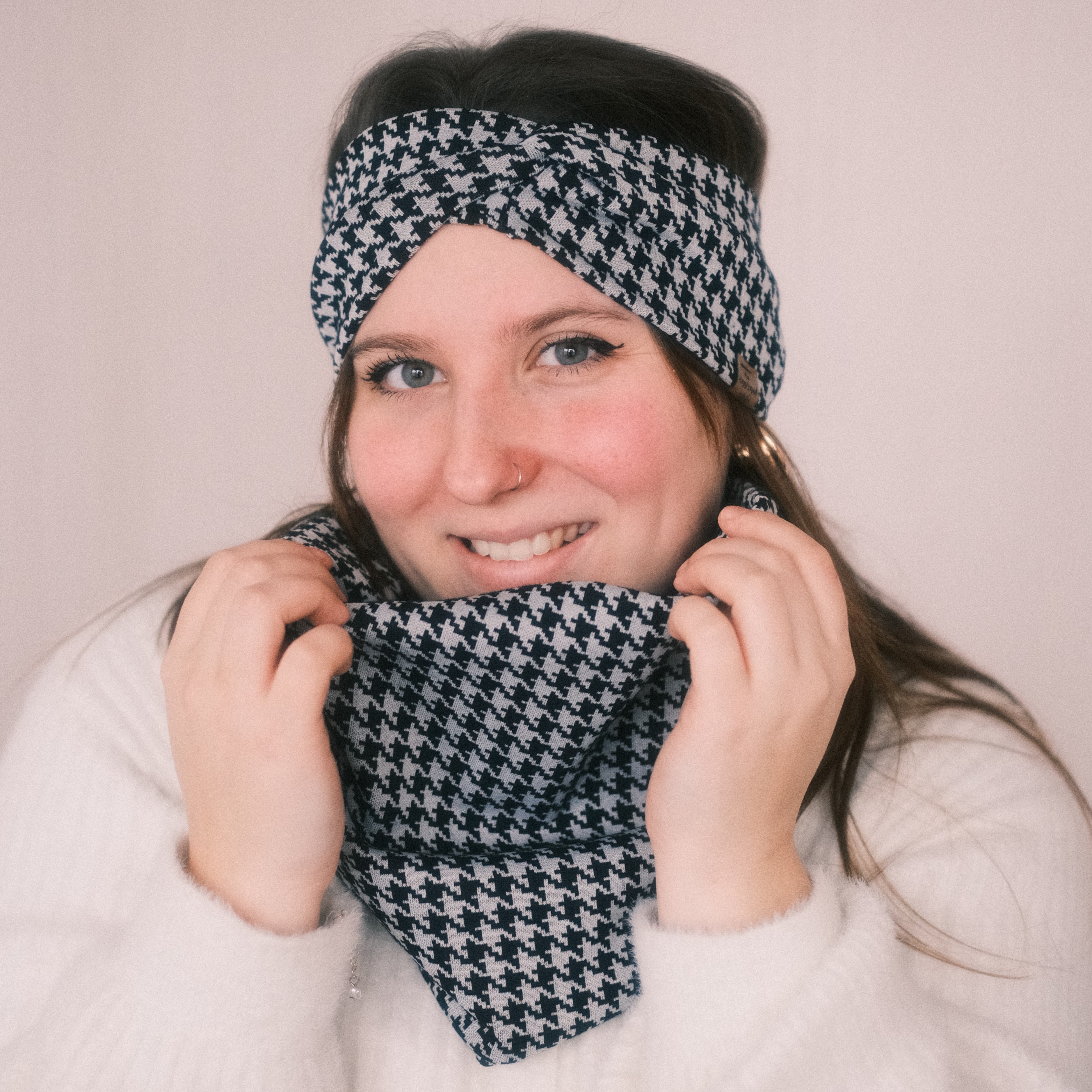 Loop - Hahnentritt Schwarz/Weiß