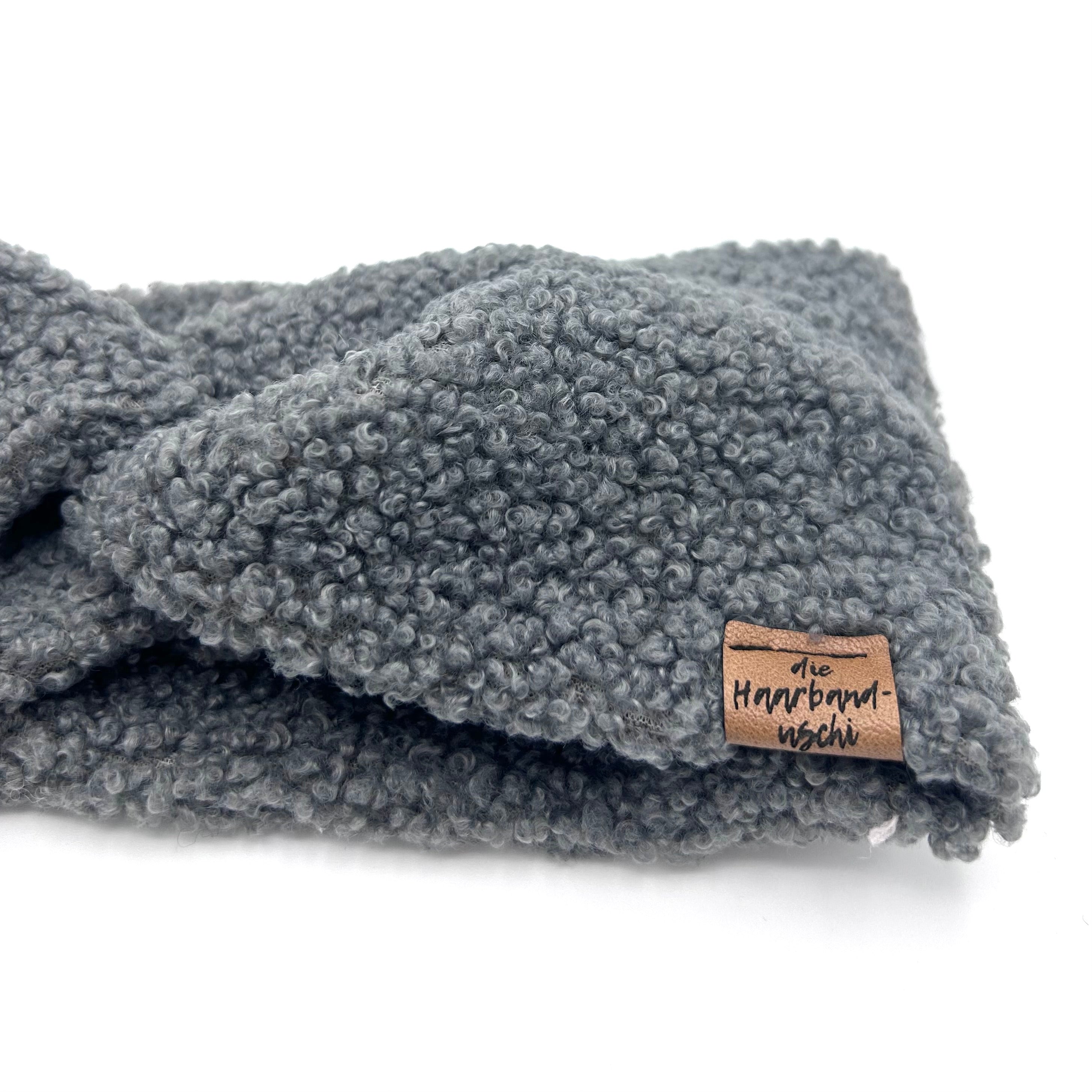 Basic Haarband - Teddy Grau