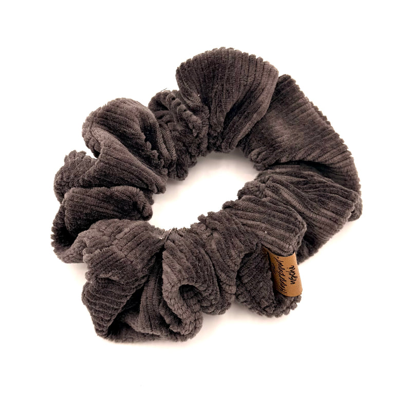 Scrunchie - Cord Dunkelgrau