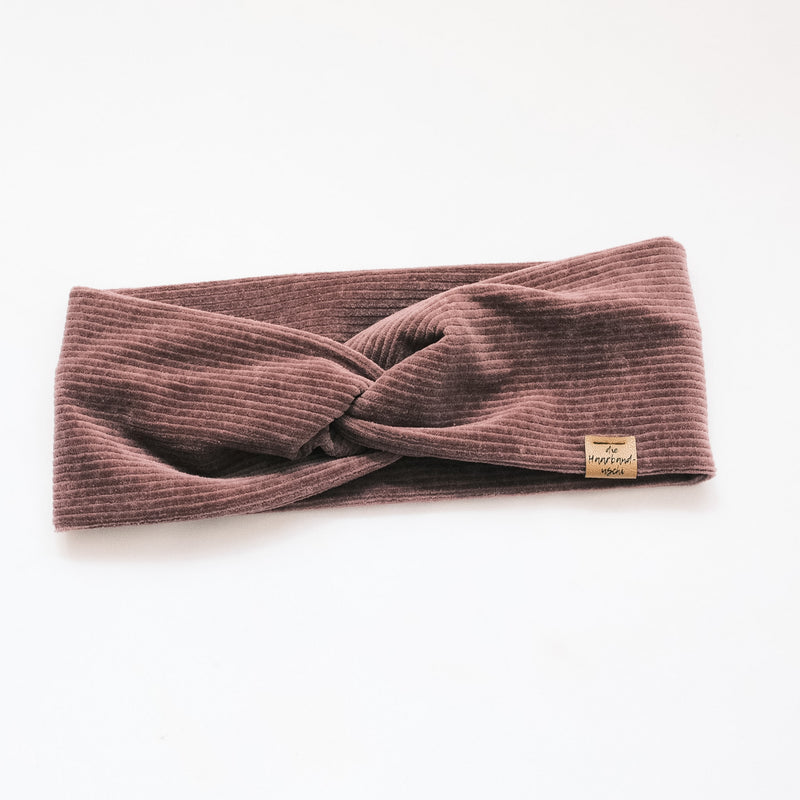 Basic Haarband - Cord Lila