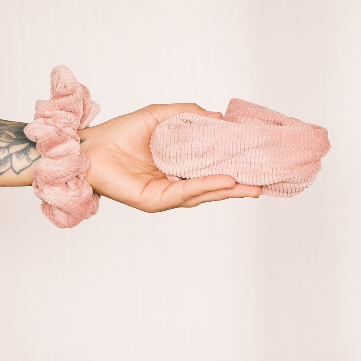 Drahthaarband breit - Cord Rosa