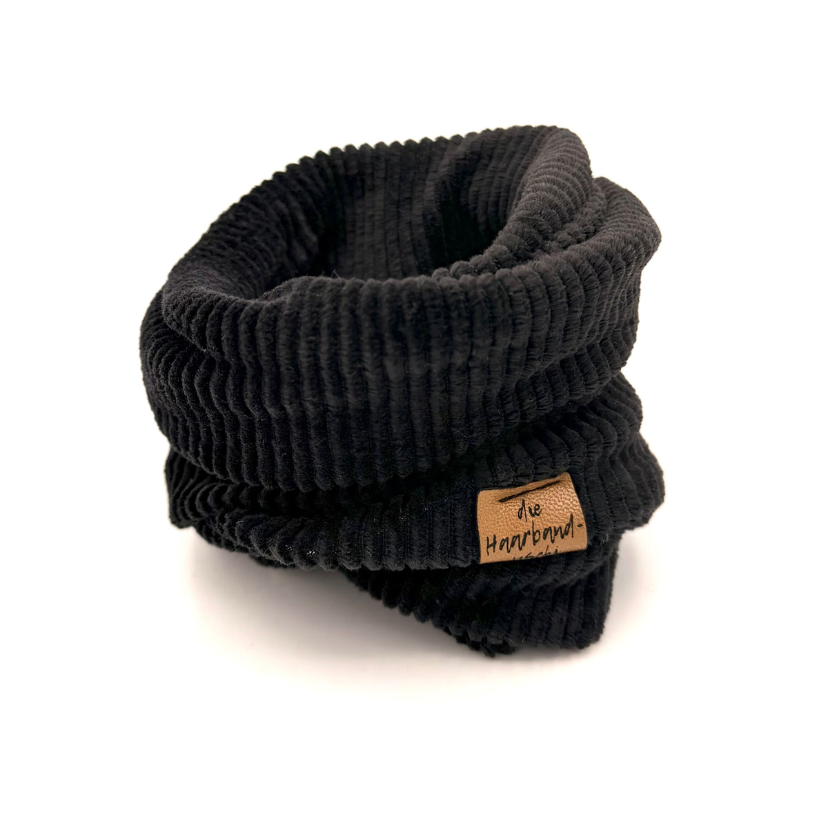 Drahthaarband breit - Cord Schwarz