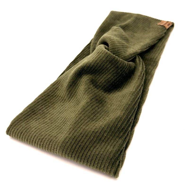 Basic Haarband - Cord Waldgrün