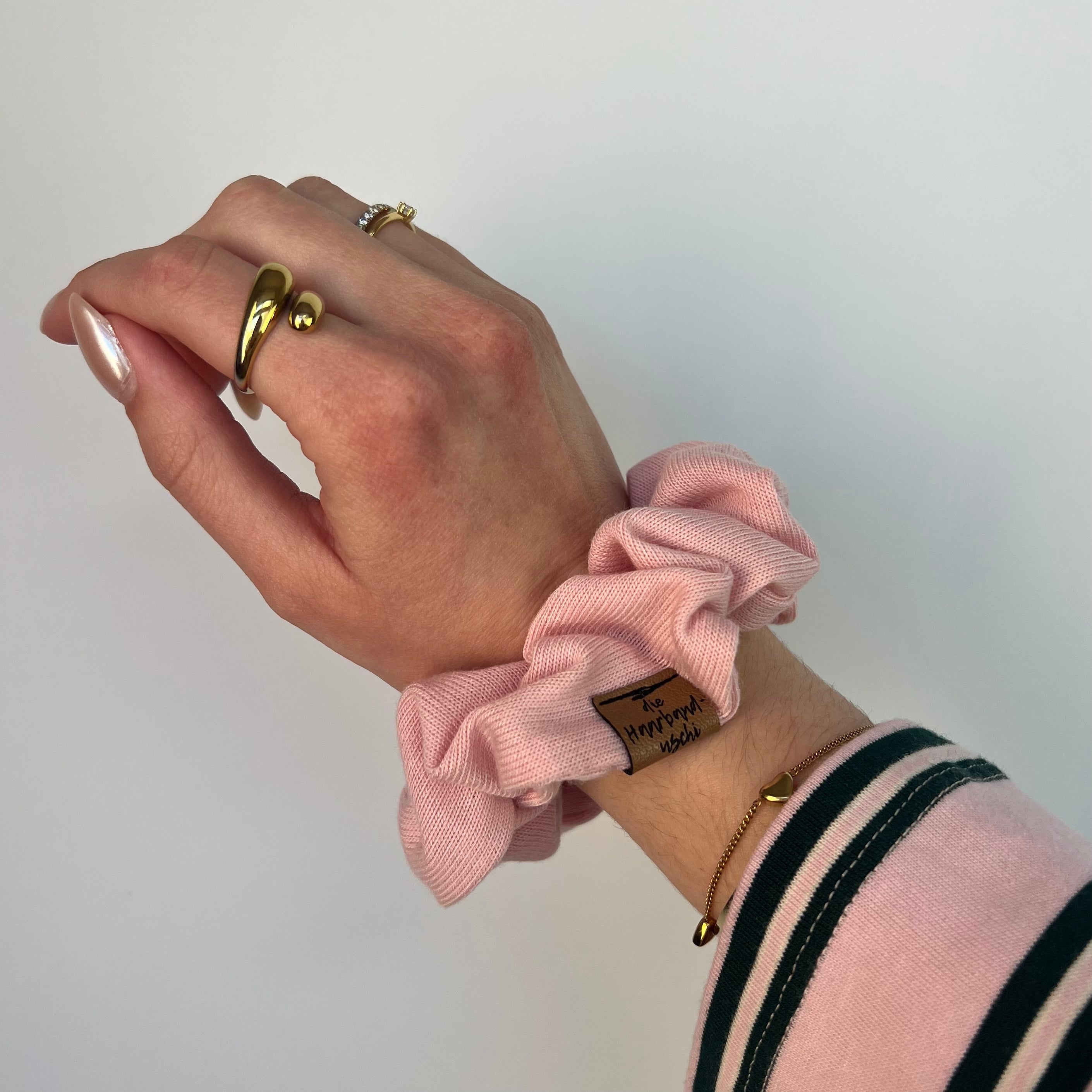 Scrunchie - Feinstrick Rosa