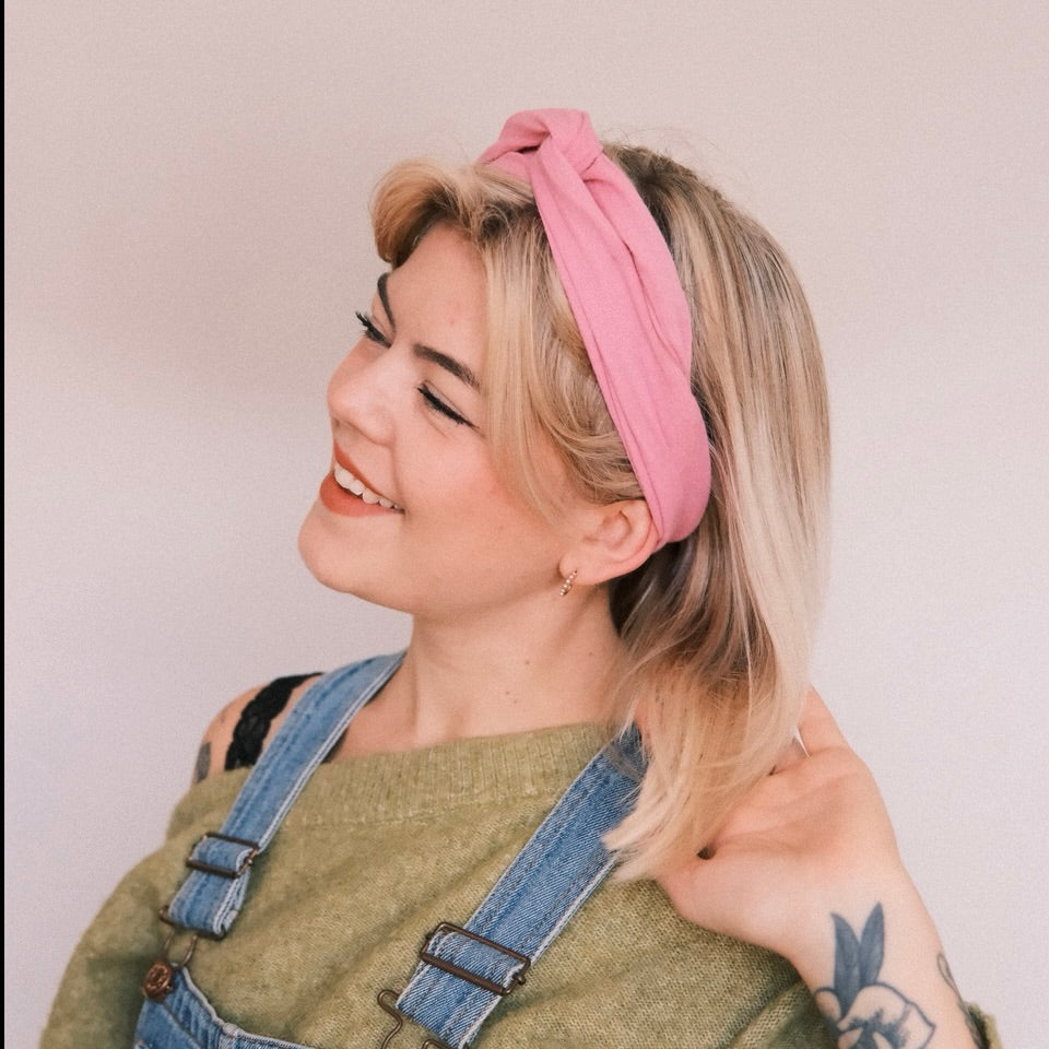 Drahthaarband - Musselin Rosa