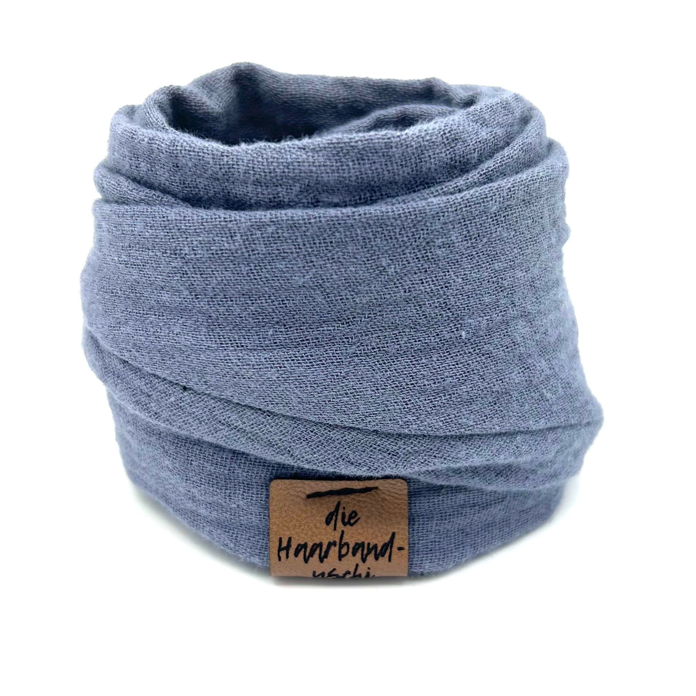 Drahthaarband - Musselin graublau