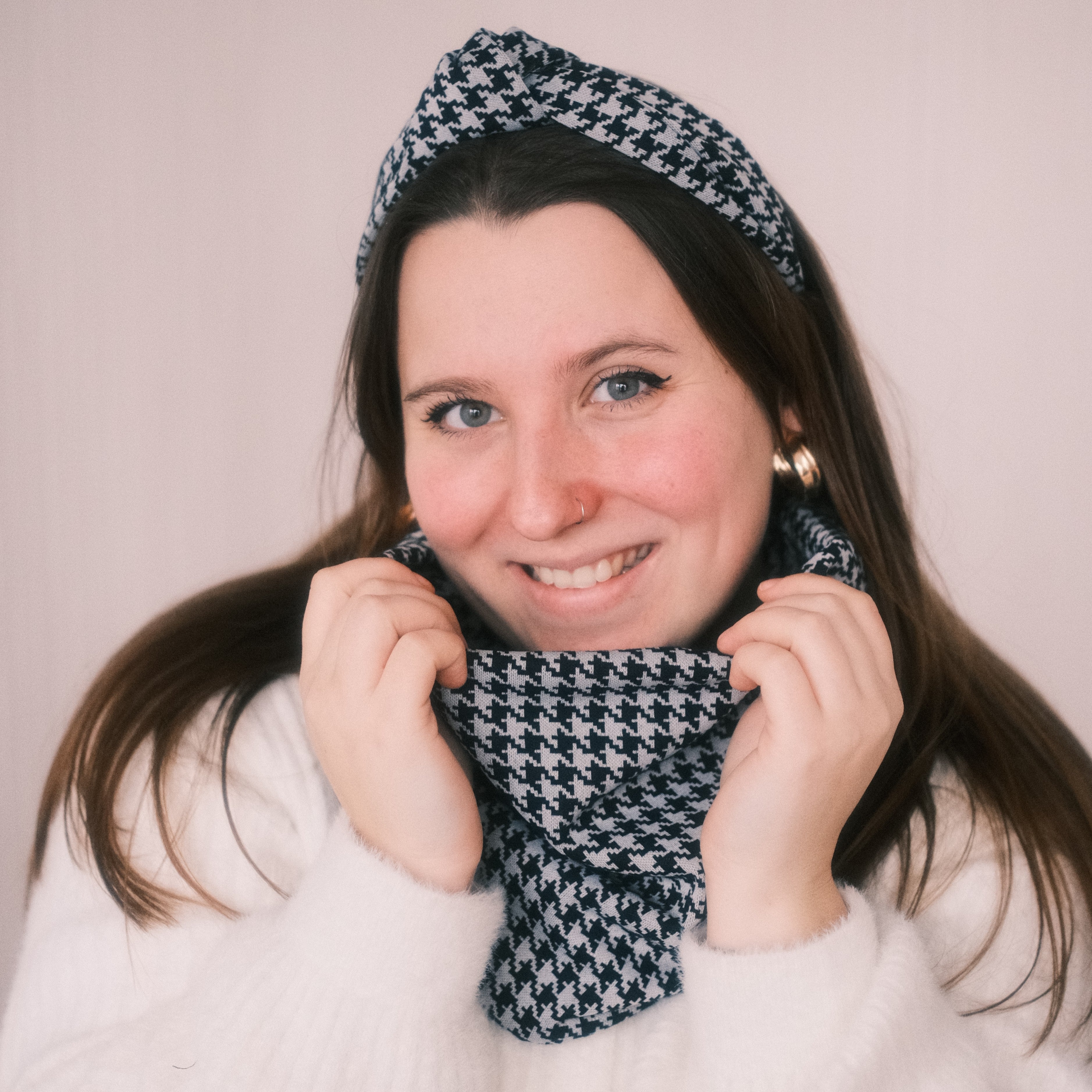 Leyla - Hahnentritt Schwarz/Weiß