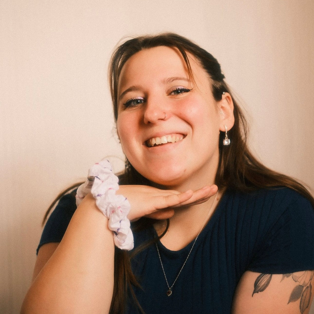 Scrunchie Boho weiß