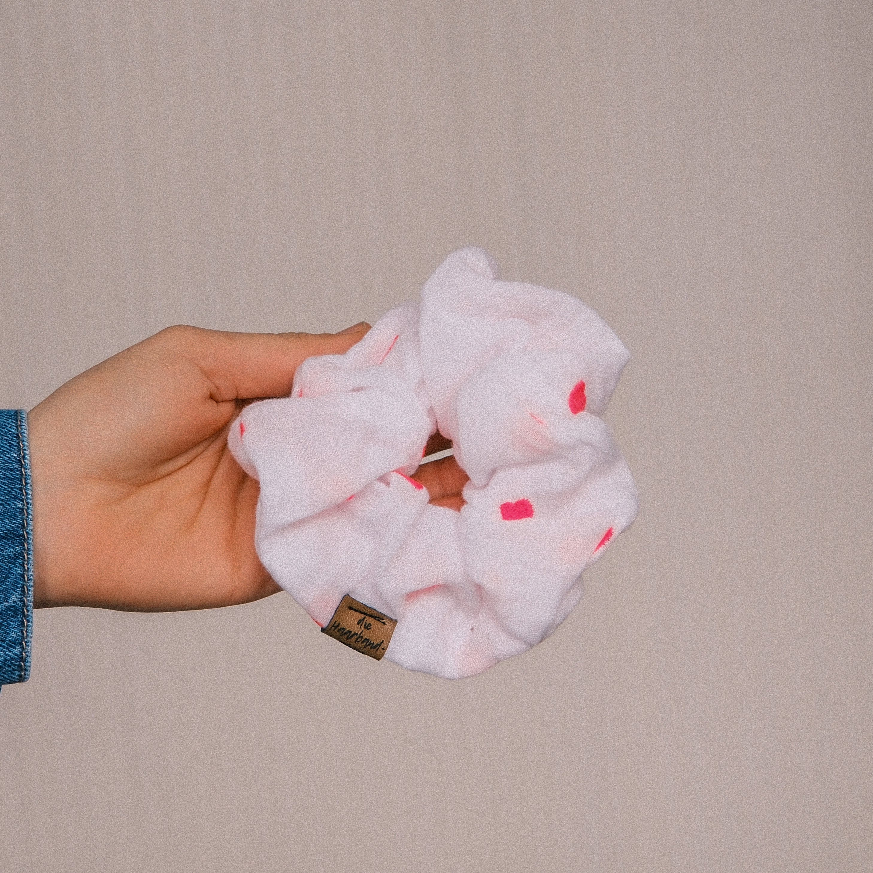 Big Scrunchie - Sunny Heart Weiß