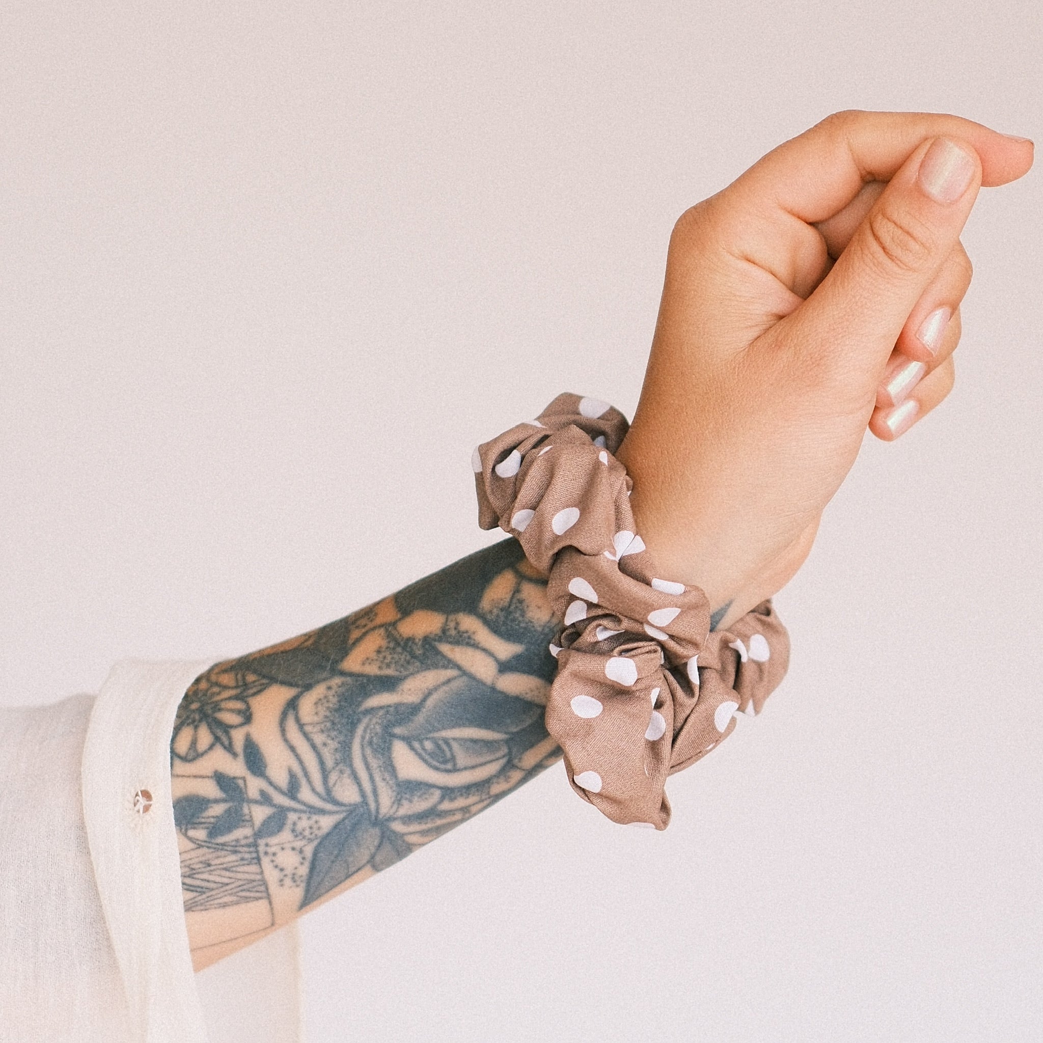 Scrunchie - Dots Braun