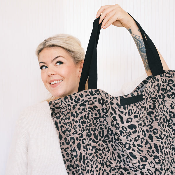 XL Shopper - Leo Cord Taupe