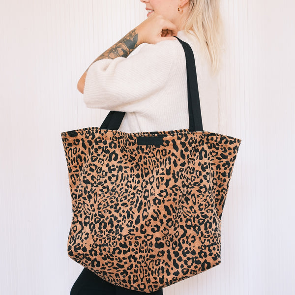 XL Shopper - Leo Cord Camel