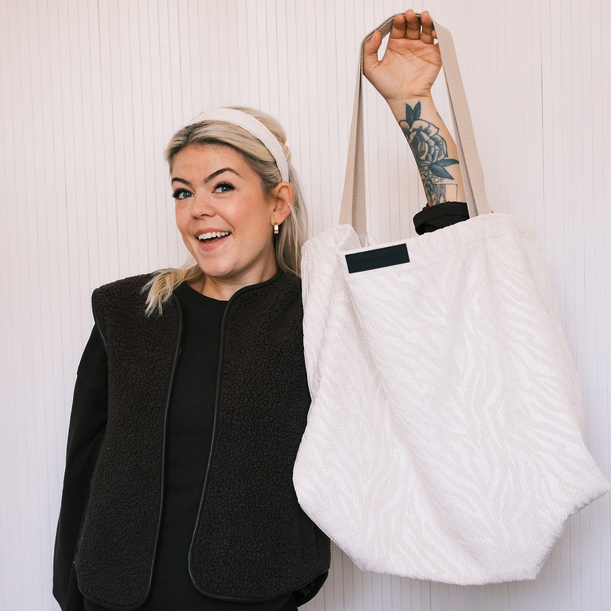 XL Shopper - Zebra Weiß